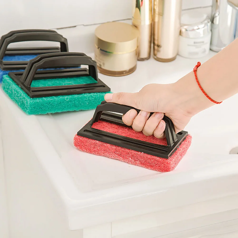 kitchen accessories Kitchen Bathroom Sponge Cleaning Brush Clean Tool with Handle Kitchen Tile Window Tableware Cleaning Brush