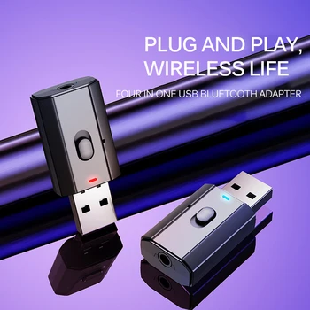 

Bluetooth 5.0 Adapter USB 3.5mm Wireless Adapter for Computer Dongle USB Bluetooth 4.0 PC Adapter Bluetooth Receiver Transmitter