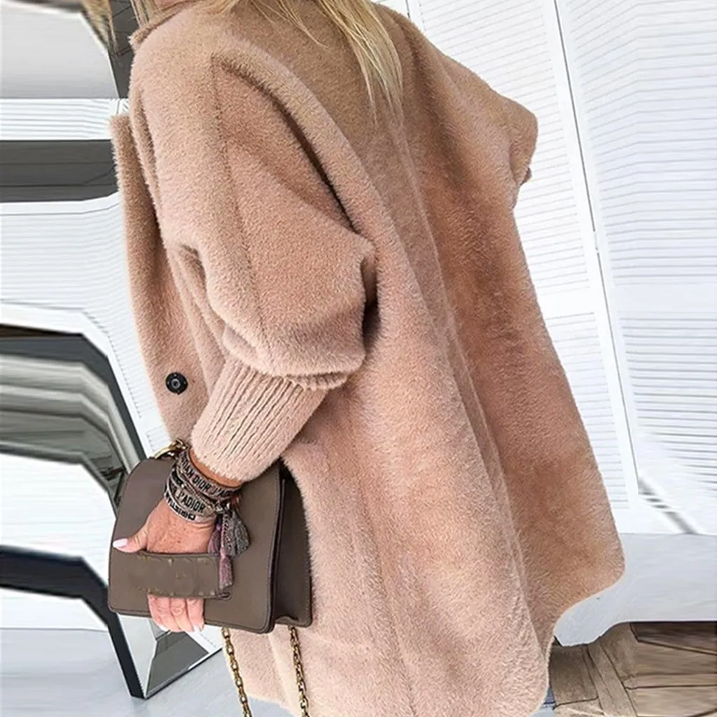 Женская верхняя одежда, пальто, Дамское теплое пальто, куртка с лацканами, зимняя длинная верхняя одежда, топы, модная женская повседневная куртка, топы M840