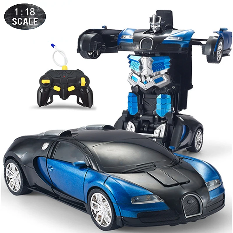 

2.4Ghz RC Car 2 in 1 Transformation Dancing Robot Sports Driving Car Electric Deformation Remote Control Cars Toys For Kids H02