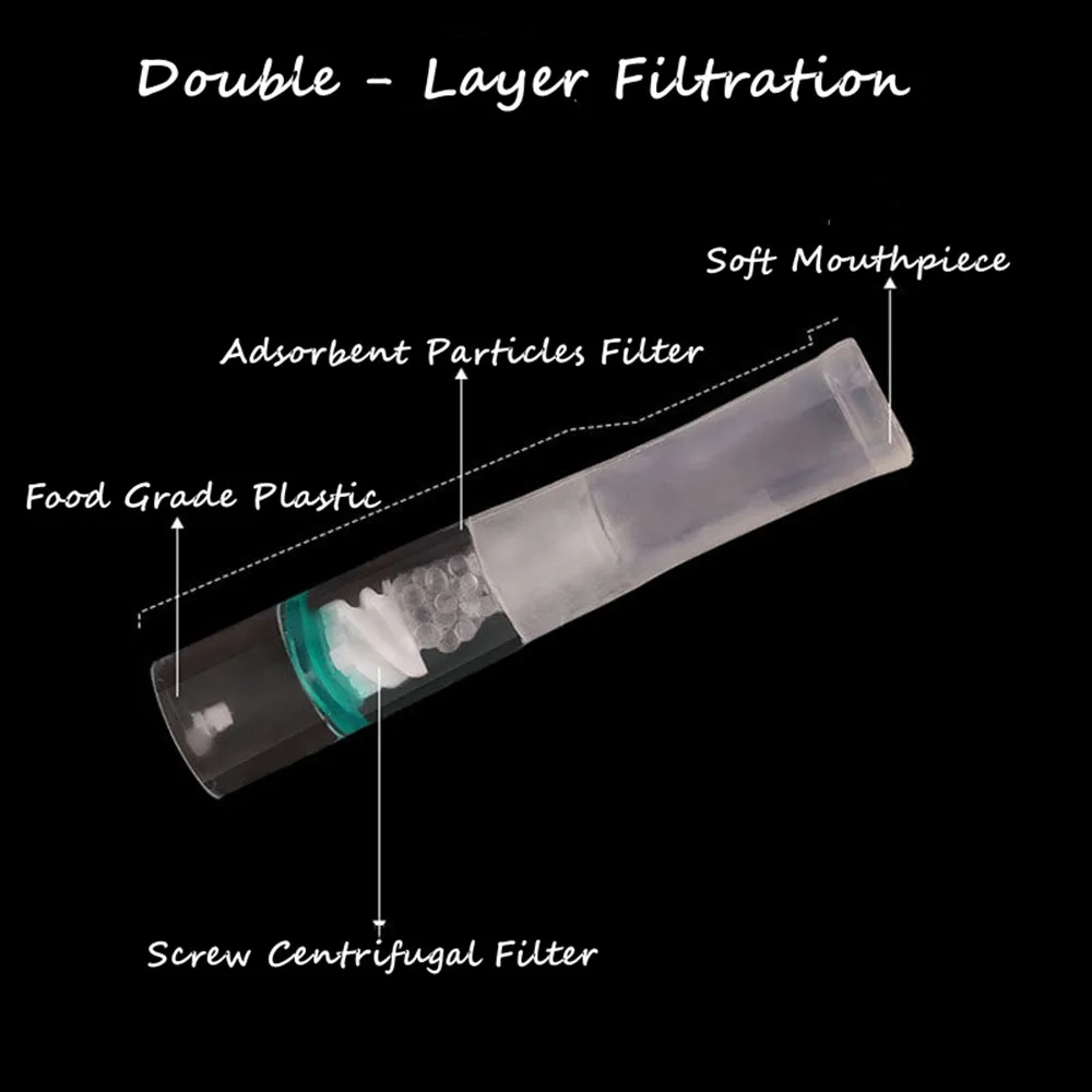 

8pcs/lot Disposable Filter Cigarette holders with Double-layer Filtration,WL166 Cigarette Filters Full Filtration of Tobacco Tar