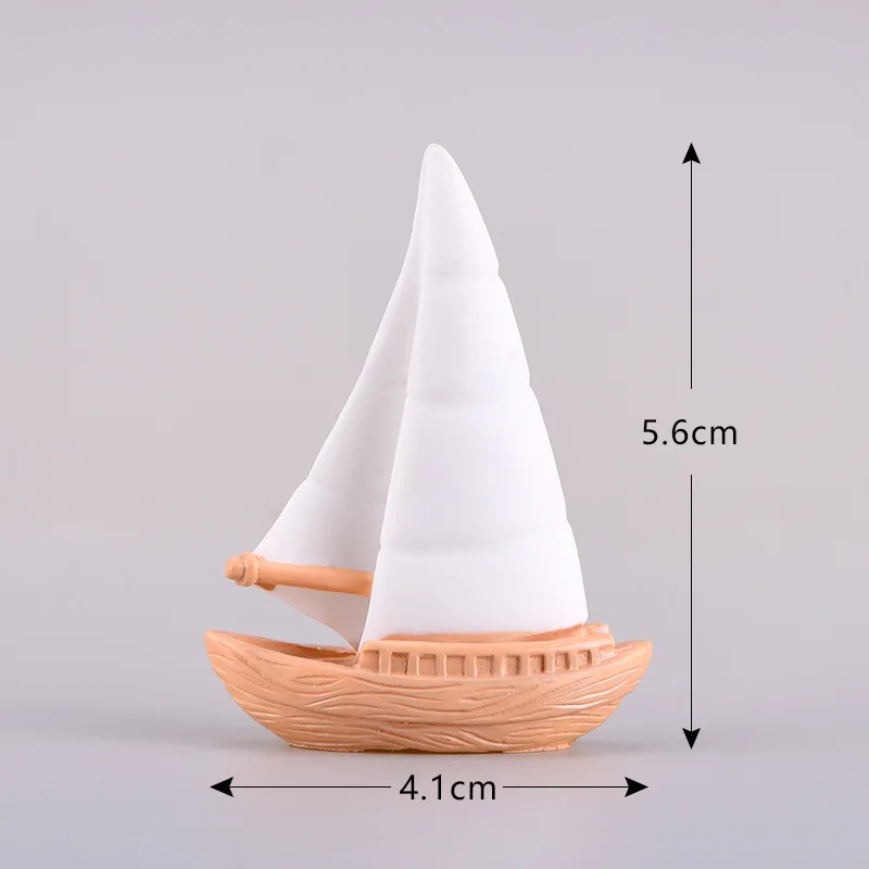 Ship Yellow Мини морская Русалка модель смолы фигурки Сказочный Сад миниатюры аквариум аксессуары DIY ландшафт с террариумом Декор Искусственный - Цвет: Ship Yellow