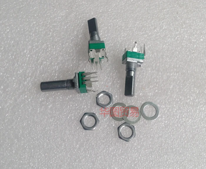 15pcs RK097N single sealed potentiometer B2K / thread length 7MM / handle with threaded 15MM flower shaft