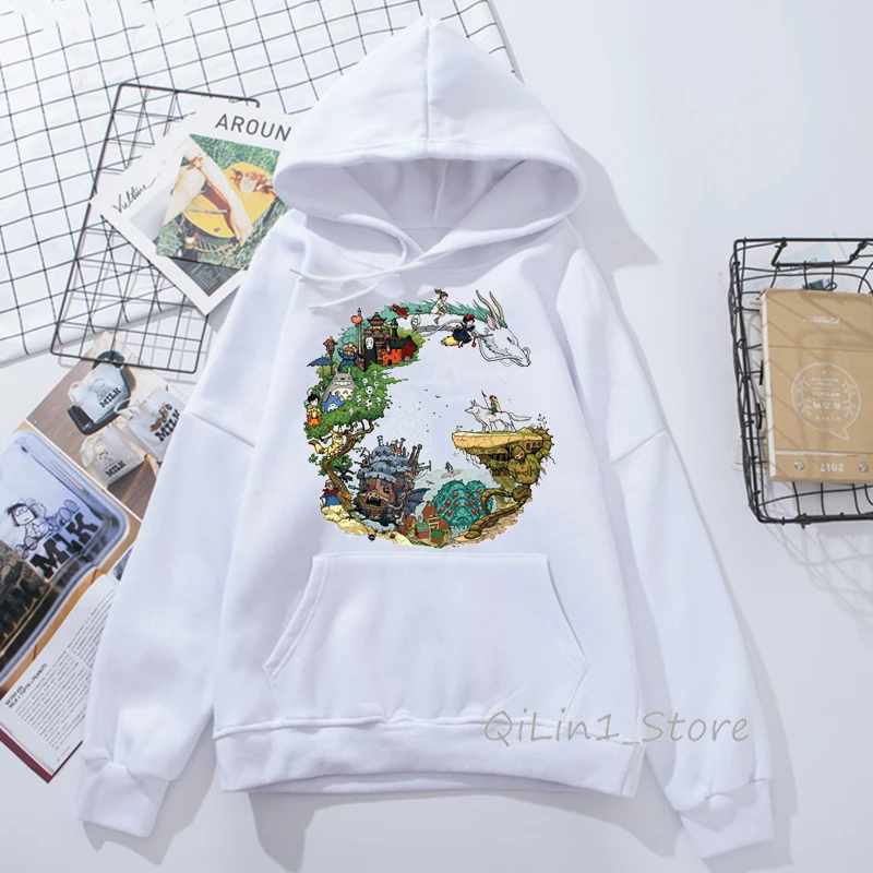 Новая мода Тоторо толстовки для женщин Studio Ghibli Harajuku Kawaii девочек Толстовка мужчин