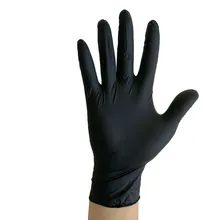 SASKATE Lot de 100 gants en nitrile synthétique jetables résistants à l'usure pour jardinage et nettoyage domestique 