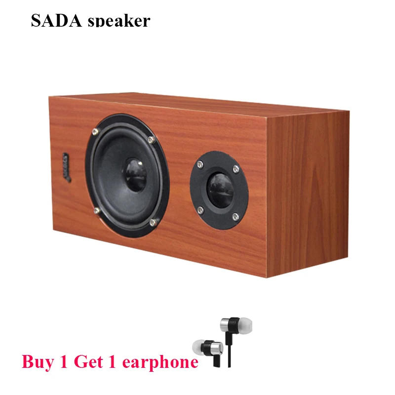 

SADA speaker V-180 Wooden Speaker Computer Bass Stereo Subwoofer Sound Box for Desktop Laptop Notebook Tablet PC Smartphones