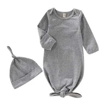 

2PCS Baby Sleeping Bag Hat Swaddle Wrap Blanket Gown Outfits Set for Infants new