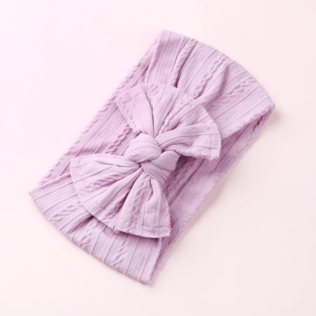 Cable Knitting Baby Girl Headband Material Nylon Bows Child Turban Newborn Baby Girl Hair Ribbon Accessories Headwear Headwraps 21