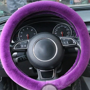 

Plush Steering Wheel Cover Durable Steering Cover Universal Anti-slip Automobile Steering Wheel Cover Fits Most Car Styling A30