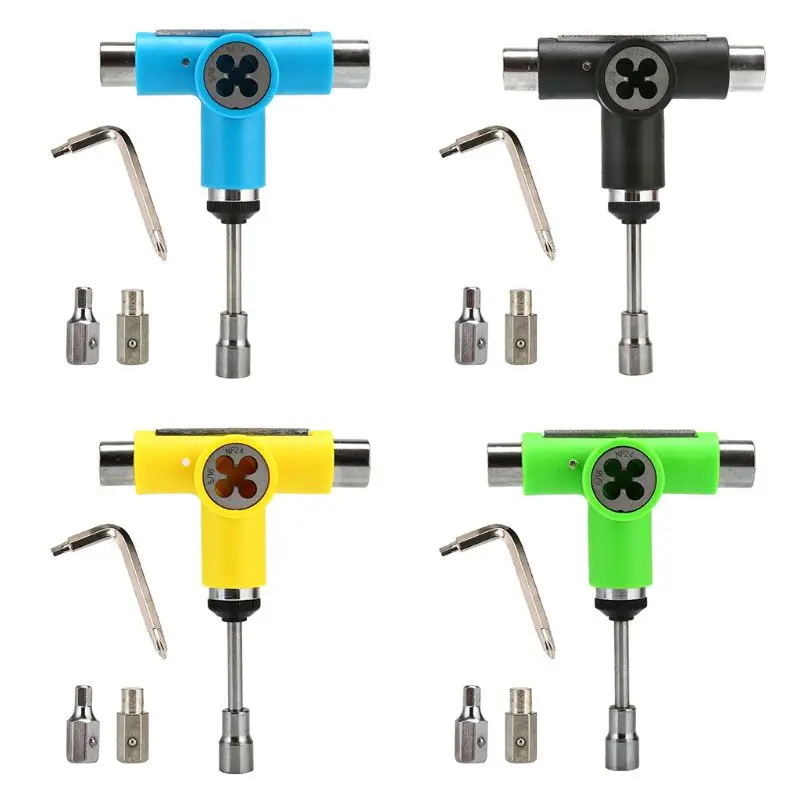 Skateboard Tool Roller Skate Scooter Adjusting T-Wrench Long board Fish Board Repair Tools L-type Head Spanner Screwdriver skateboard accessories skateboard tools