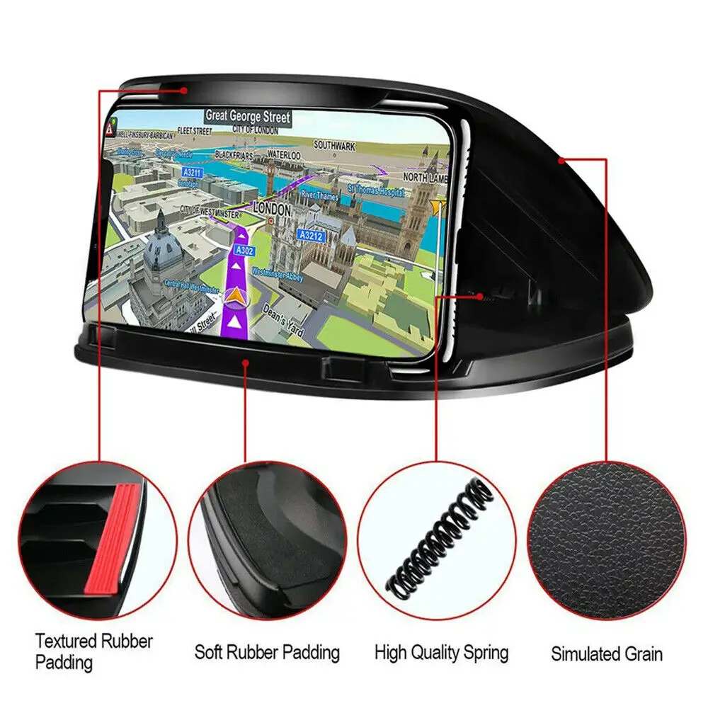 Universal Autotelefon halter Ständer Armaturen brett Auto Clip Mount GPS Handy Handy Unterstützung in Auto Halterung für iPhone Samsung Xiaomi – Detail 2