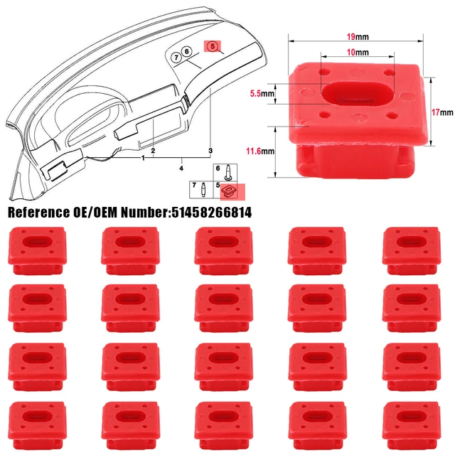 10 Stück Autotür Innen Armaturen brett Armaturen brett Zierleiste Form clips  für BMW 3er E46 M3 E65 E66 X3 E83 Auto Retainer Ösen - AliExpress