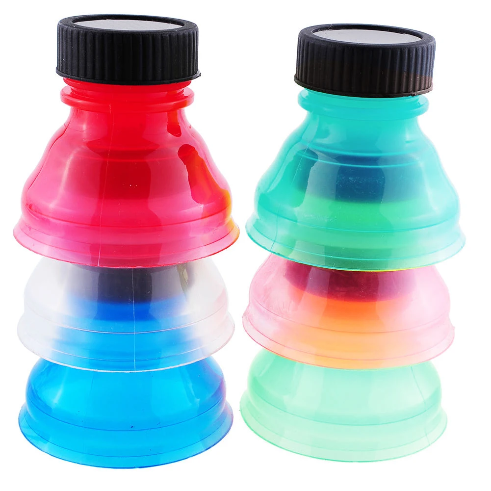 6Pcs Bottle Top Lid Soda Saver Pop Beer Beverage Can Cap Top Cover Flip Protector Snap On Wine Bottle Stopper