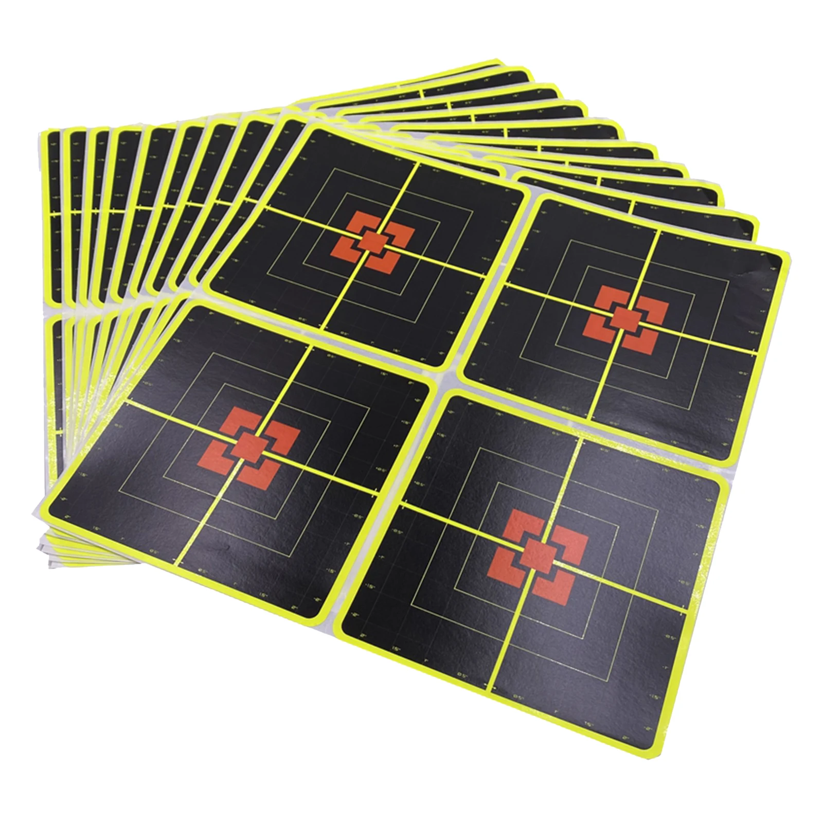 10-Sheet Shooting Targets - 10 Inch Self Adhesive Paper Reactive  Stickers - Great for All , Rifles, Pistols, 3