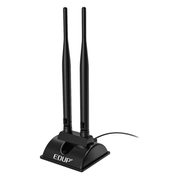 

EDUP EP-7101 WIFI Wireless Receiver, WiFi Signal Booster 2.4G/5G Dual-Band Antenna netic Base for Windows Mac