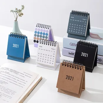 

Mini Creative 2021 Desktop Desk Calendar Personality Decoration Work Note Calendar New Year Plan Schedule Portable Work Note