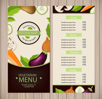 

hot selling A4 size menu single side print with matt lamination