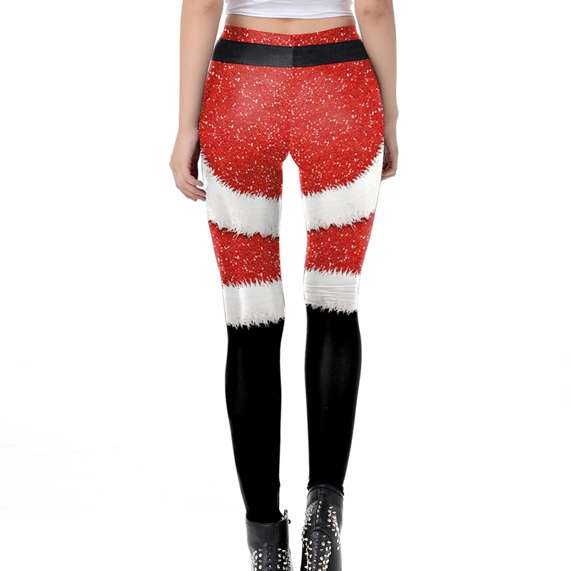 Laamei женские леггинсы модные рождественские леггинсы с 3D цифровой печатью забавные сексуальные Эластичные Обтягивающие Леггинсы с принтом на Рождество