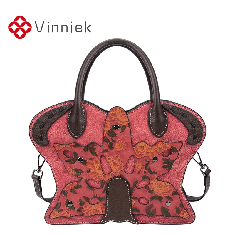 

Vintage Women Bag Genuine Leather Handbag Retro Appliques Patchwork Female Shoulder Bag Original Top-handle Casual Tote Bags