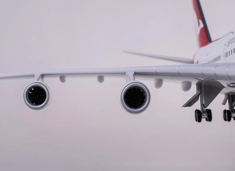 1/150 масштаб 47 см самолет B747 QANTAS Boeing 747 модель самолета светодиодный свет и колесо шасси литье под давлением модель самолёта из смолы игрушка