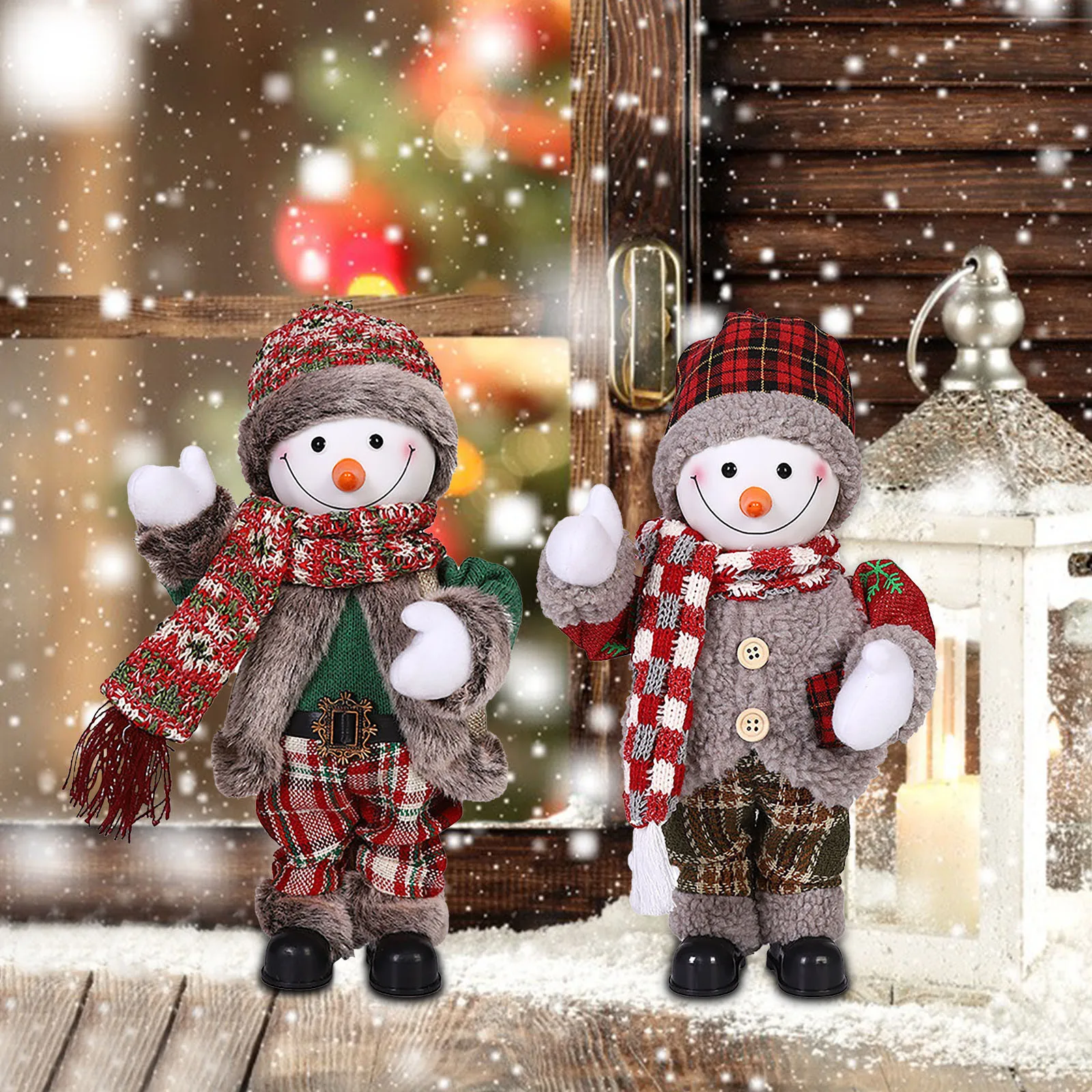 Christmas Lights Children Frosty Snowman Decoration or Santa Claus 