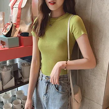 

2020 new wild short sleeve t-shirt bottoming shirt