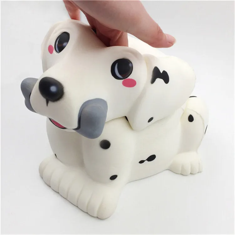 Jumbo 12 дюймов пятнистая собака мягкие игрушки милые домашние животные снятие стресса большой размер сжимаемые игрушки подарок для детей и украшения