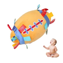 Детский плюшевый мяч для регби, Jingle, Спорт на открытом воздухе, развлечения, хобби, захват, тренировка силы, мягкие игрушки, колокольчик, ручная ловля, мягкий