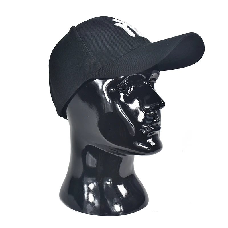 

Black Men Wig Stand Training Head Mannequin Without Ear Male Dummy Head Wigs Earphone Caps Display