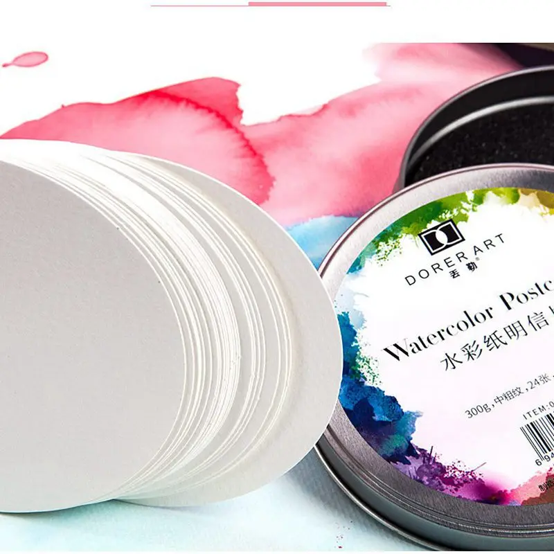 OfficeTree A6 Watercolour Paper Pad – 300gsm, 40 Sheets With 2 Brushes, Textured & Smooth Sides For Painting & Drawing