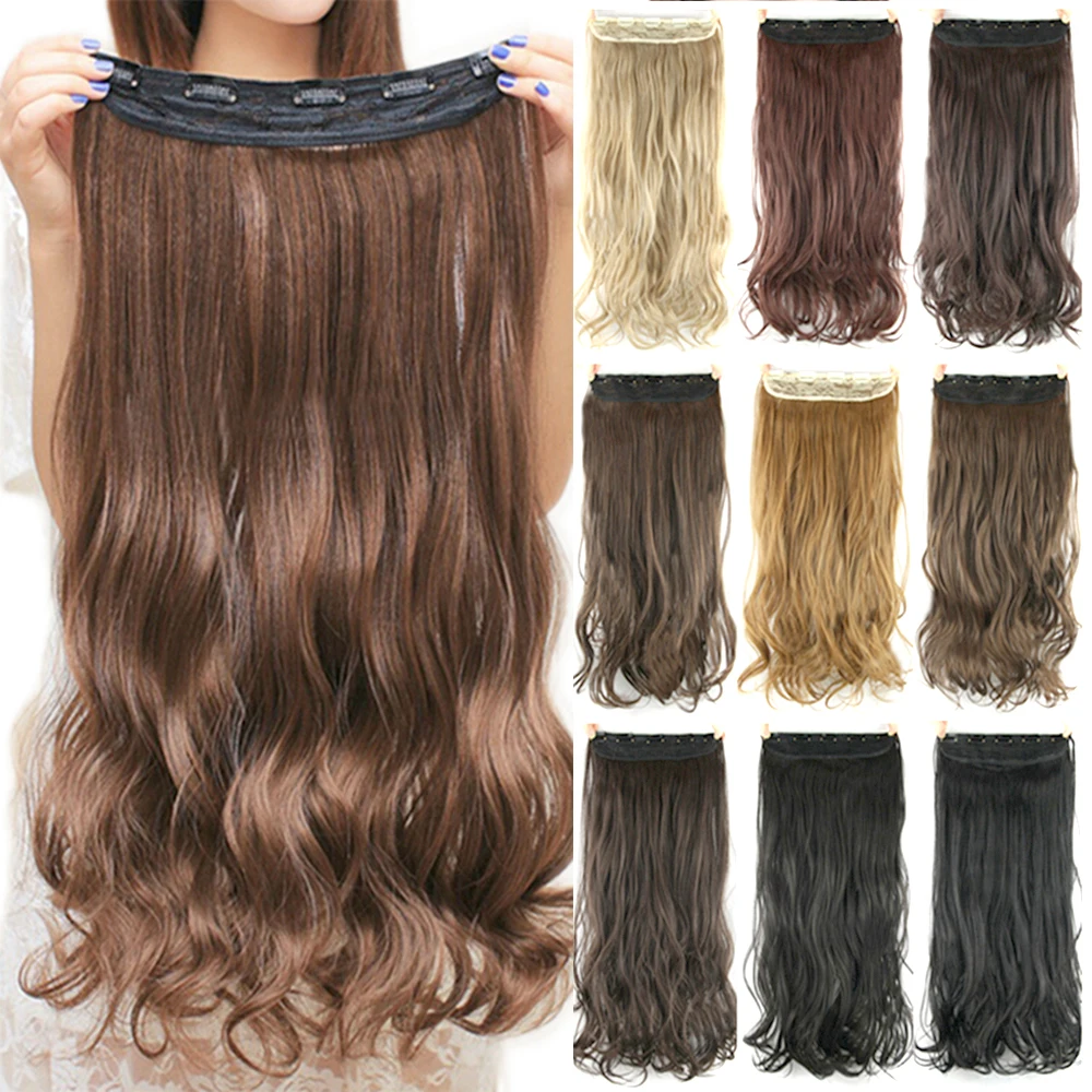 Soowee 2" Длинные высокотемпературные волокна синтетические волосы колодки черный серый вьющиеся клип в наращивание волос шиньон для женщин