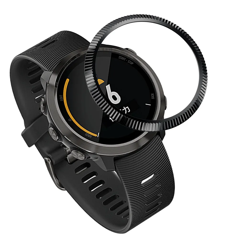

45# Anti Scratch Stainless Bezel Ring Adhesive Cover Case For Garmin Forerunner 645 Smart watch accessories Protector Frame