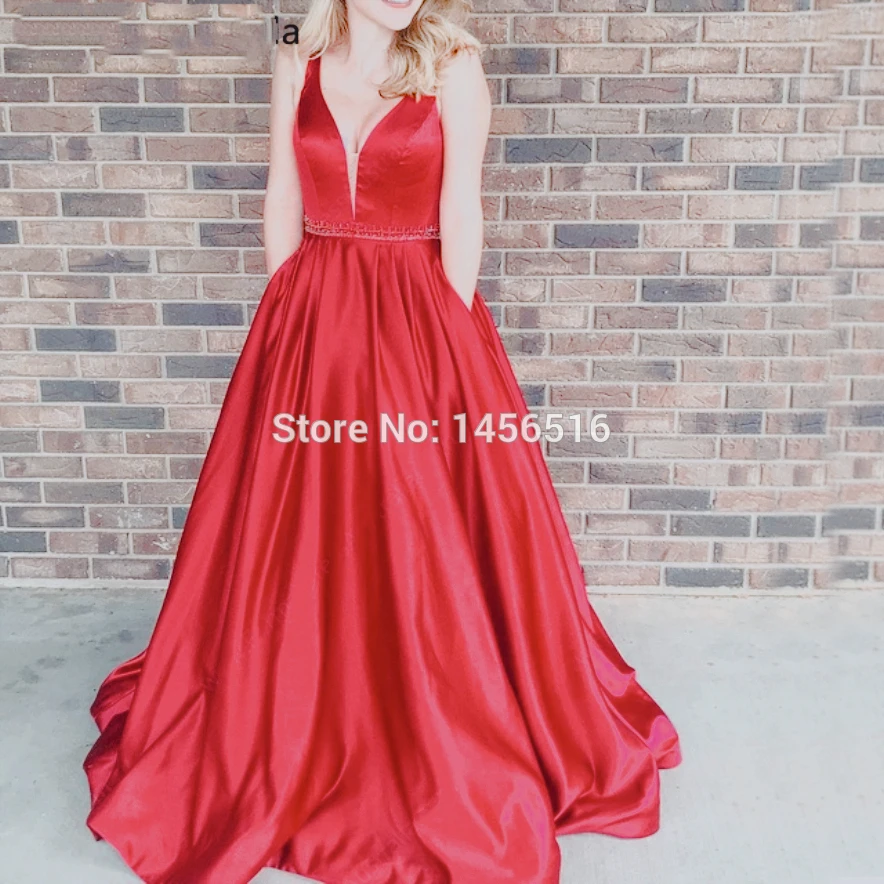 Vestidos de fiesta ТРАПЕЦИЕВИДНОЕ атласное элегантное платье для выпускного вечера с бисером на талии длинное Vestido formatura женское торжественное платье вечернее платье