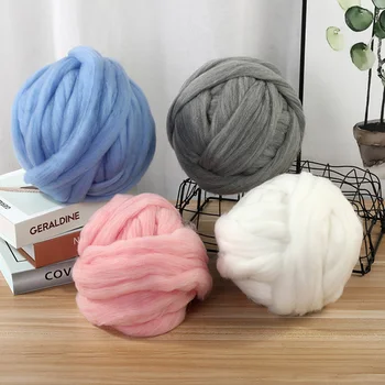 

Wool Yarn For Knitting Knit Crochet Needlework Cotton Knitted Thread Chunky Plush Alize puffi Mink loops Neat Thick Roving