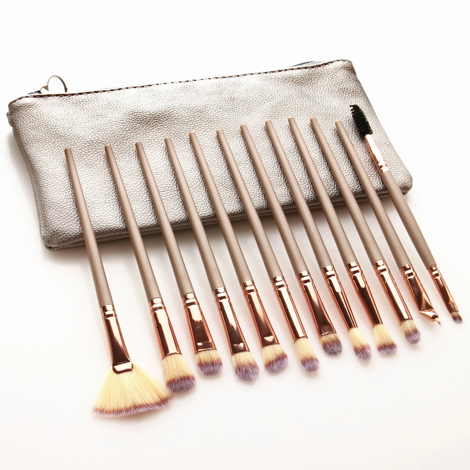 10pcs-79 with bag 15/12/5/3 шт. набор кистей для макияжа кисть для растушевки Теней Косметики пудра карандаш для век Кисточка для Бровей Ресниц Красота макияж кисти набор инструментов - Handle Color: 10pcs-79 with bag