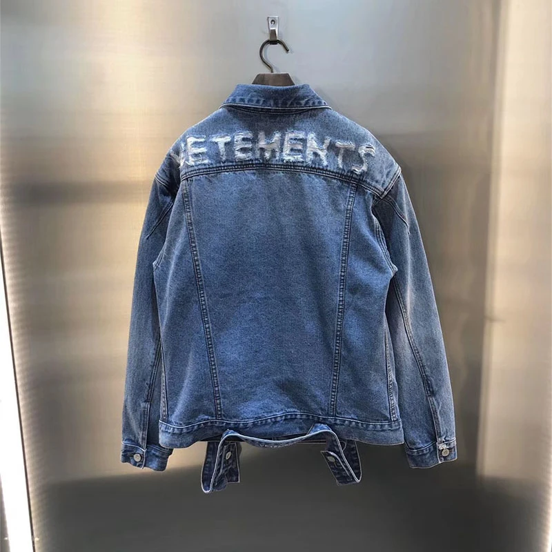 Destroyed Vetements Denim Jacket Men 