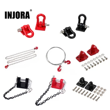 INJORA RC Car Metal Trailer Tow Hook Accessories for 1:10 RC Crawler Traxxas TRX4 TRX6 Axial SCX10 90046 AXI03007 Redcat MST