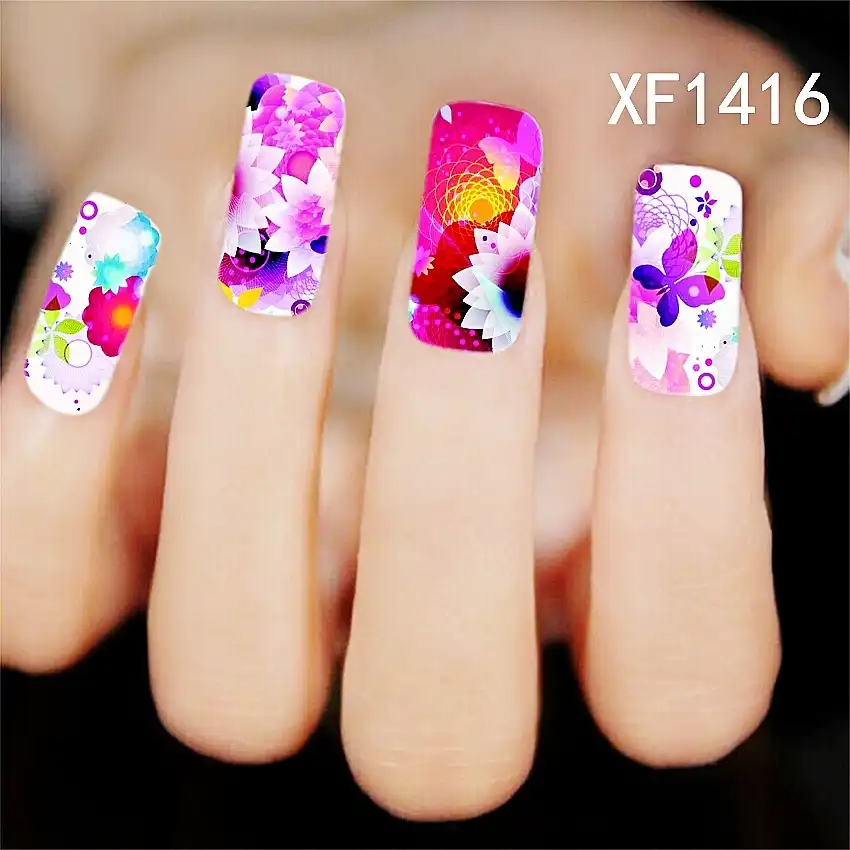 3 シート 15 種類 3d ネイル水デザインネイルアートステッカーデカール化粧水入れ墨マニキュアツール Xf1406 1421 Stickers Decals Aliexpress