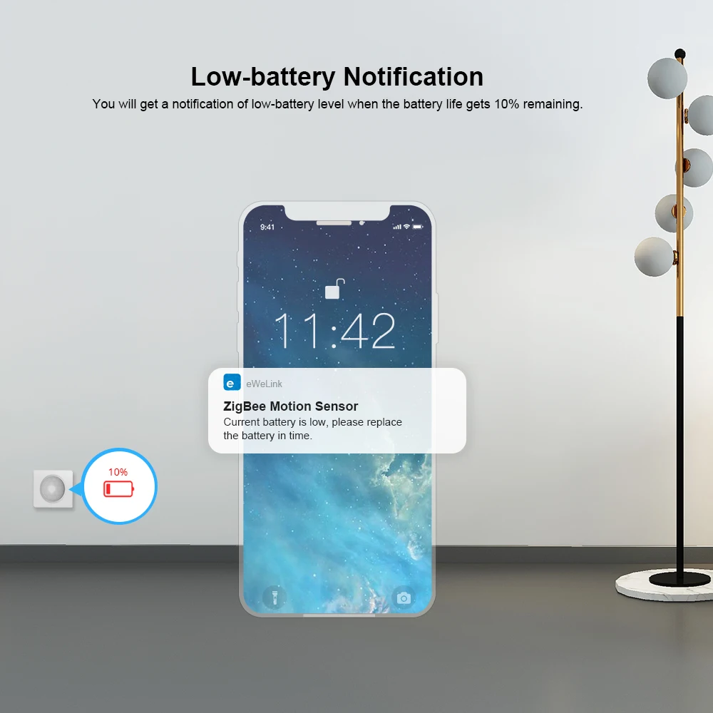 SONOFF SNZB-03 ZigBee Motion Sensor Detect Motion Trigger Alarm Alert Notifaication Works with SONOFF ZigBee Bridge eWeLink APP
