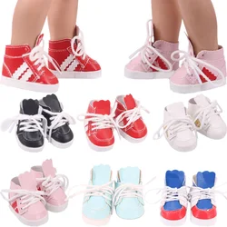 Chaussures de poupée de 5CM, baskets à semelle blanche avec laçage, pour poupée de 14.5 pouces, joli cadeau pour enfants russes 