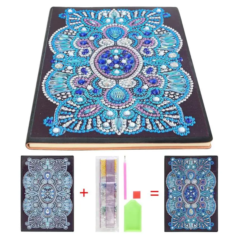 Мандала шаблон DIY Блокнот Дневник Книга особой формы алмазная живопись 50 страниц А5 книга для рисования письмо вышивка крестом ремесла