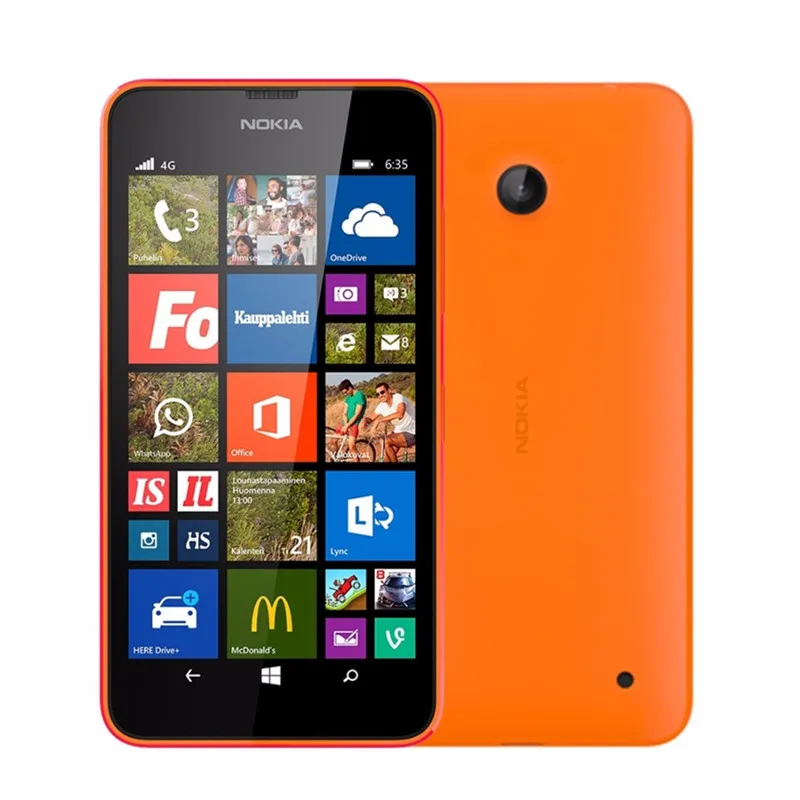 Nokia Lumia 635 мобильный телефон Windows OS 4," четырехъядерный 8G rom 5.0MP wifi gps 4G LTE разблокированный мобильный телефон