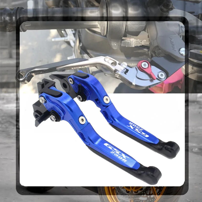 

For SUZUKI GSX-250R GSX250R GSX 250R 2016 2017 Motorcycle Accessories Folding Extendable Brake Clutch Levers Logo GSX-250R