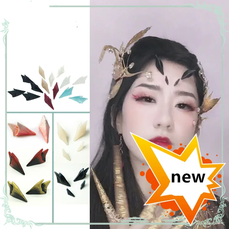 

Много цветов на выбор, реквизит для косплея ручной работы, рога дракона, головной убор для косплея, аксессуары для костюма