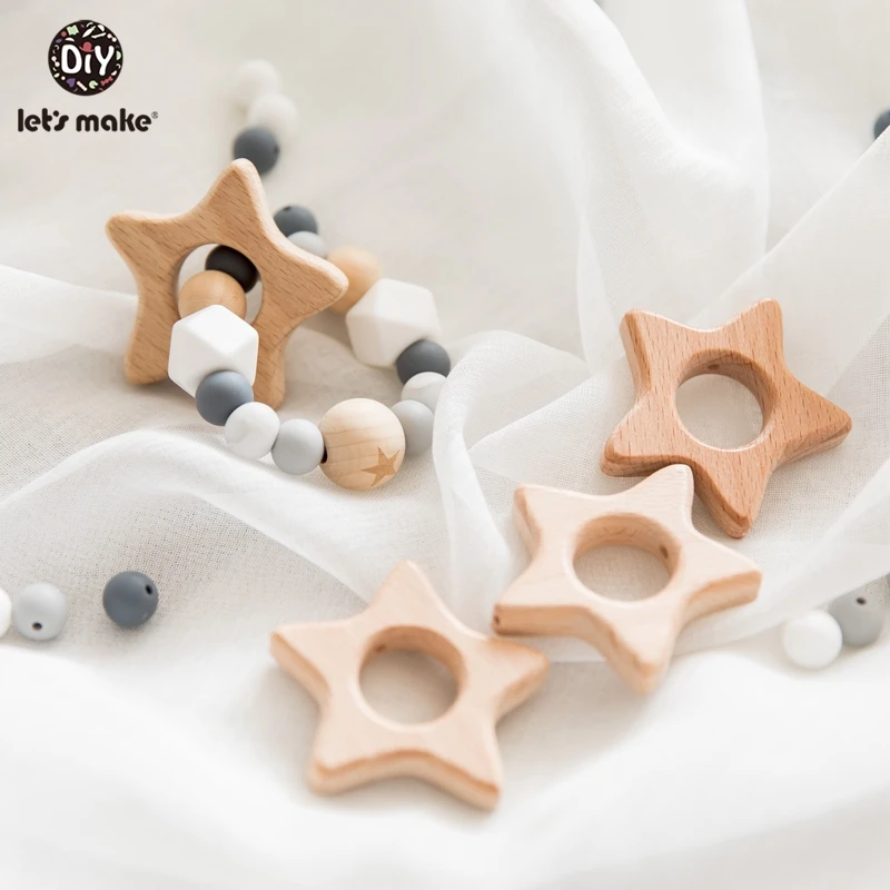 Let's Make 20Pc Wooden Teether Baby Rattle Accessories Cactus Straw Crib Mobile Holder For Kids Baby Teether Wooden Teether Toys 3 Let's Make 20Pc Wooden Teether Baby Rattle Accessories Cactus Straw Crib Mobile Holder For Kids Baby Teether Wooden Teether Toys 3