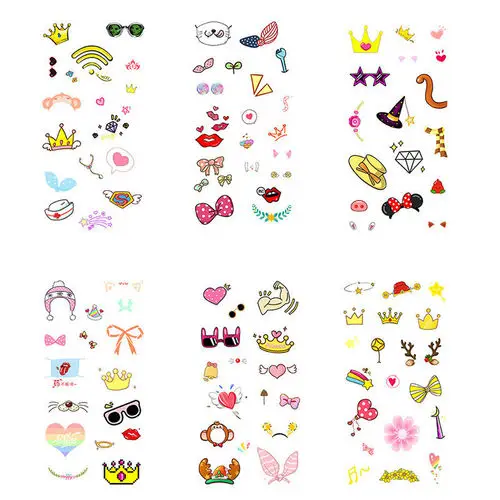 Girl Label 6 шт./партия наклейки для журналов в форме пули, Kawaii, наклейки в виде единорога, японские акварельные декоративные Стикеры для девочек, скрапбукинг - Цвет: Girl Label