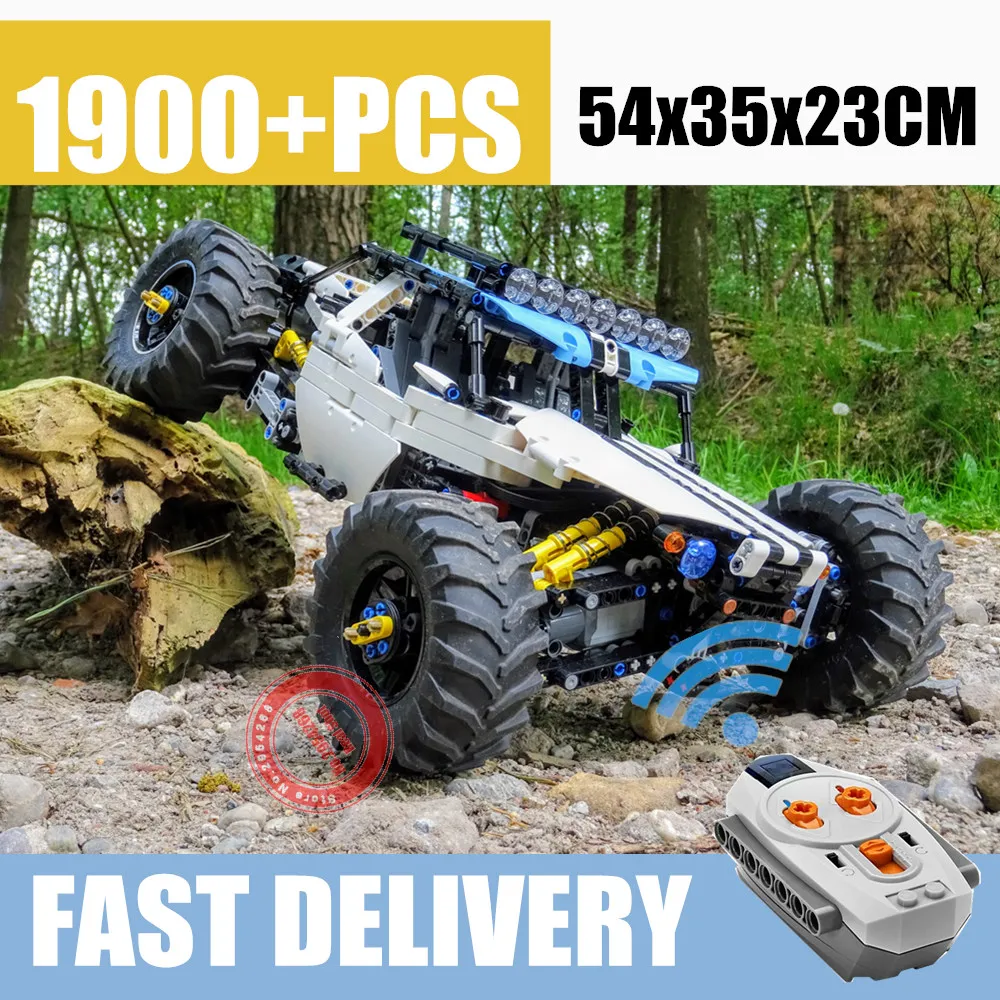 Новый MOC RC 4WD Багги Мотор мощность функция 19517 Fit Lepinings Technic модель строительные