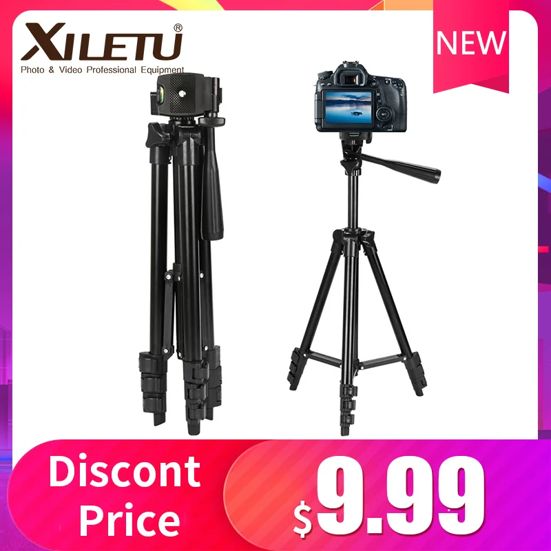  XILETU X3120 Aluminum Professional Camera Tripod Stand Holder Mount+Bag For iPhone Samsung Cell Pho