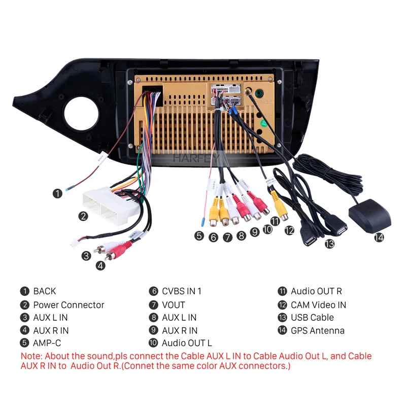  Harfey Car Radio GPS Bluetooth 9