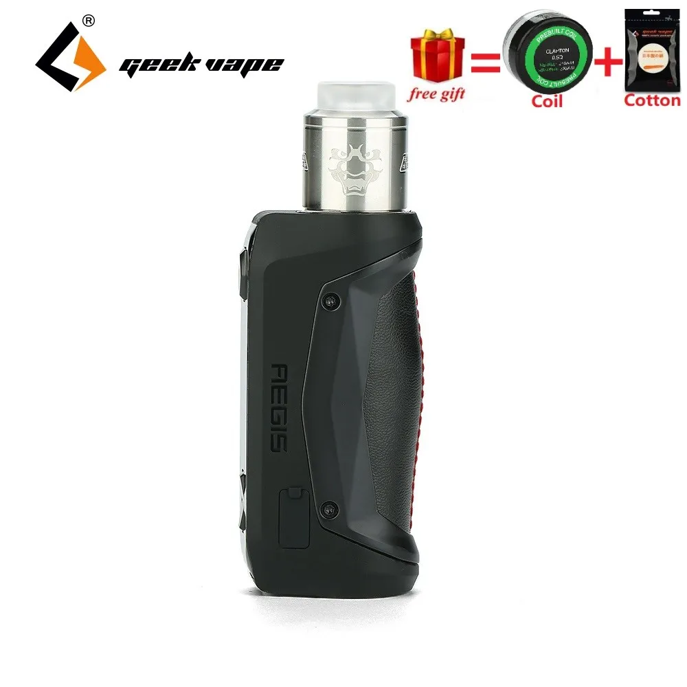 Бесплатная катушка и хлопок! 100 Вт Geekvape Aegis Solo TC Kit W/Tengu RDA точные боковые отверстия